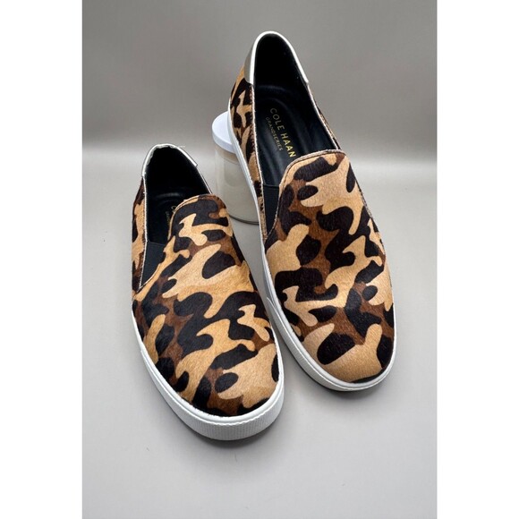 Cole Haan Grandpro Spectator 2.0 Womens Slip On Calf Hair Olson Camo Size 8B - Picture 1 of 8